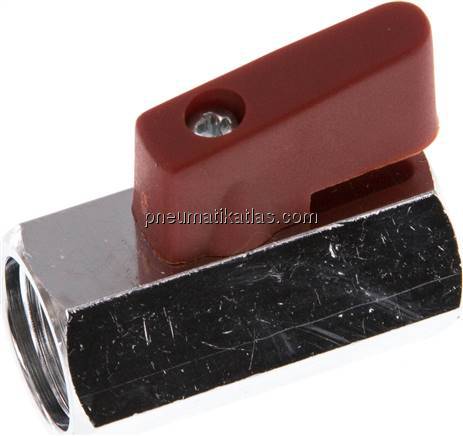 Messing-Minikugelhahn G 3/8" Innengewinde, PN 15