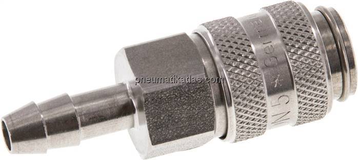 Kupplungsdose (NW5) 6 (1/4")mm Schlauch, Edelstahl