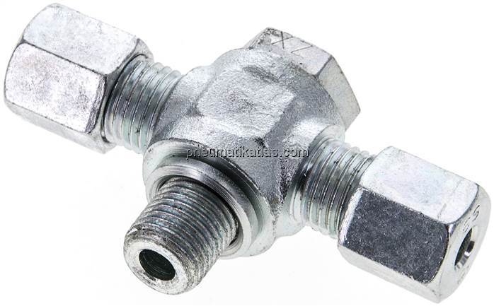 T-Schwenkverschraubung G 1/4"-6 S (M14x1,5), Stahl verzinkt