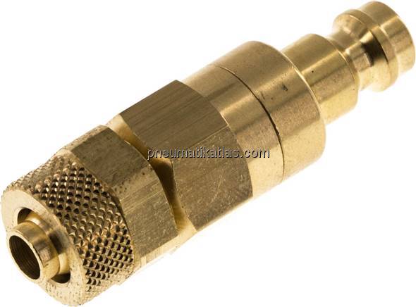 Kupplungsstecker (NW5) 8x6mm Schlauch, Messing