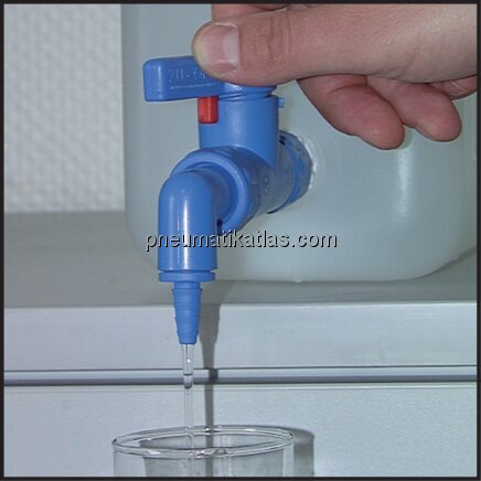 Anwendungsbeispiel: Ablasshahn geöffnet