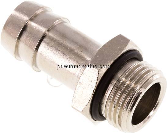 Gewindetülle mit O-Ring G 3/8"-13 (1/2")mm, Messing vernickelt