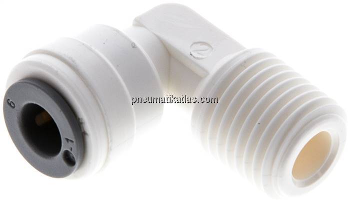 Winkel-Steckanschluss R 1/4"-6mm, IQS-LE (EPDM-Dichtung)