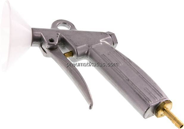 Blaspistole mit Kurzdüse Ø 1,5 und Schutzschild, Schlauchtülle 6 (1/4")mm
