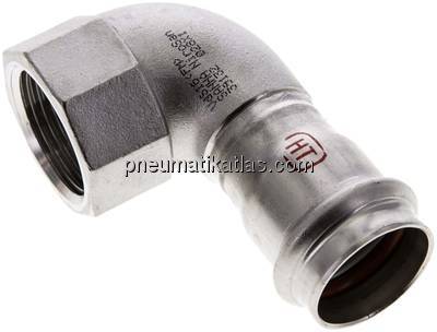 Pressfitting, Winkel, 28mm / Rp 1" IG, 1.4404