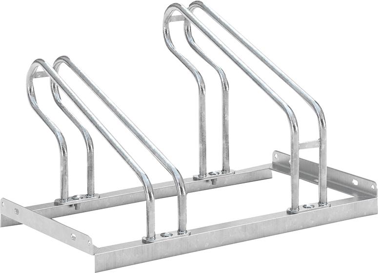 Fahrradparker Hoch/Tief einseitig, verzinkt L 700 mm, 2 Plätze
