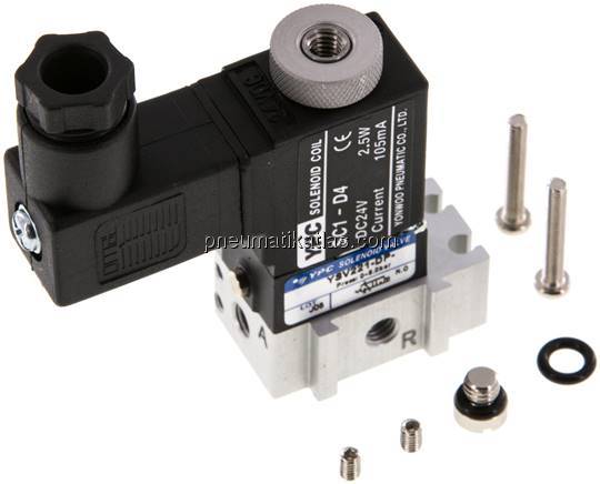 3/2-Wege Magnetventil, M 5, Federrückstellung (NO), 115 V AC