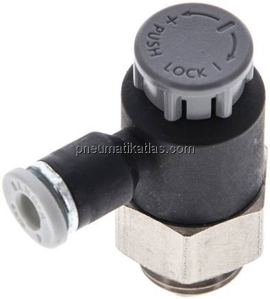 Kompakt-Drosselventil G 1/4"-4mm,zu- und abluftregelnd