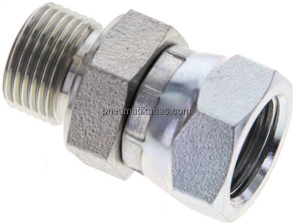 Einstellb. Einschraubverschr. 60°Keg.(G 3/8")-G 3/8"(AG)