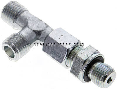 Einstellb. L-Schneidringverschraubung G 1/4"-6 S (M14x1,5), ohne Mutter & Schnei