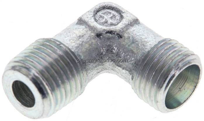 Winkel-Schneidringverschraub. M 10x1 (konisch)-6 LL (M10x1), ohne Mutter & Schne