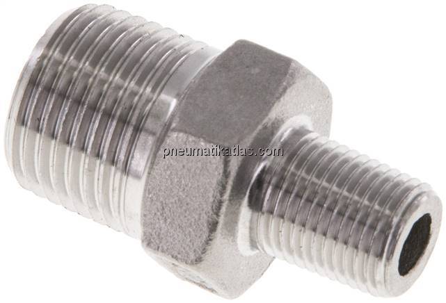 Doppelnippel NPT 3/8"-NPT 1/8", 1.4408