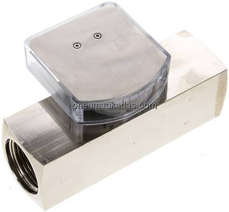 Durchflussmesser G 1" (IG), 10 - 30 l/min, Messing vernickelt