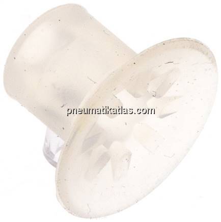 Flachsauger, P-Serie, Ø 17x0,5mm, Silikon (50A), transparent