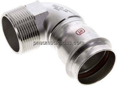 Pressfitting, Winkel, 42mm / R 1-1/2" AG, 1.4404