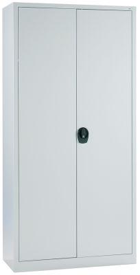 Flügeltürenschrank 4 Böden, 50kg Traglast B935xT400xH1950mm RAL 7035