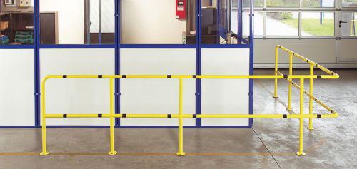 Schutzgeländer 45 Grad Bogen, VE2 Stück grundiert/gelb RAL1018 L200x200 mm