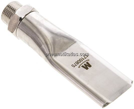 Softy Flachdüse, 29,0, G 3/8", Messing vernickelt