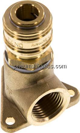 Wanddose mit Kupplungsdose, G 1/2", Messing