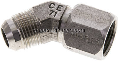 45°-Einschraubwinkel, UNF 7/8"-14 (JIC), V4A