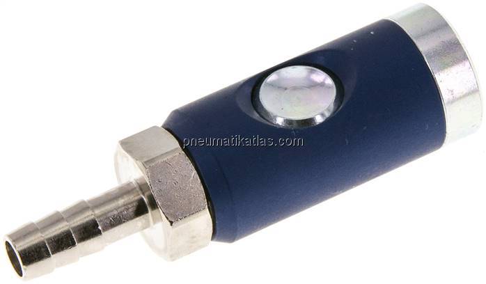 Sicherheits-Druckknopfkupplung (NW7,2), 9 (3/8")mm Schl., Stahl verzinkt