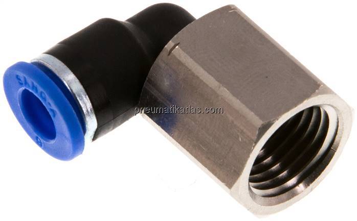 Winkel-Steckanschluss, Inneng. G 1/4"-6mm, IQS-Standard