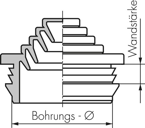 Zeichnung: Kabeldurchführung
