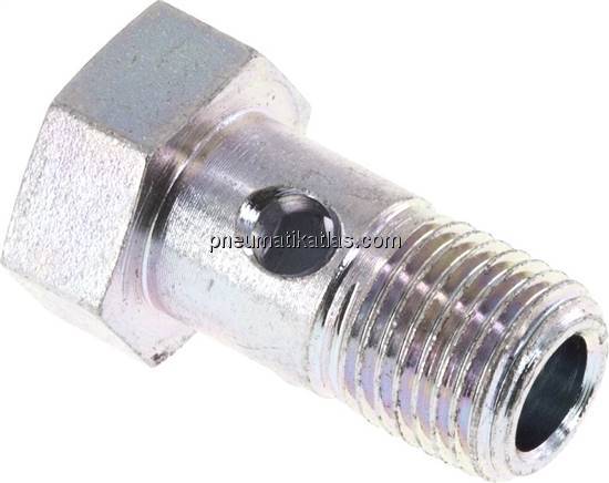 Hohlschraube 1-fach, M 10x1, Stahl verzinkt