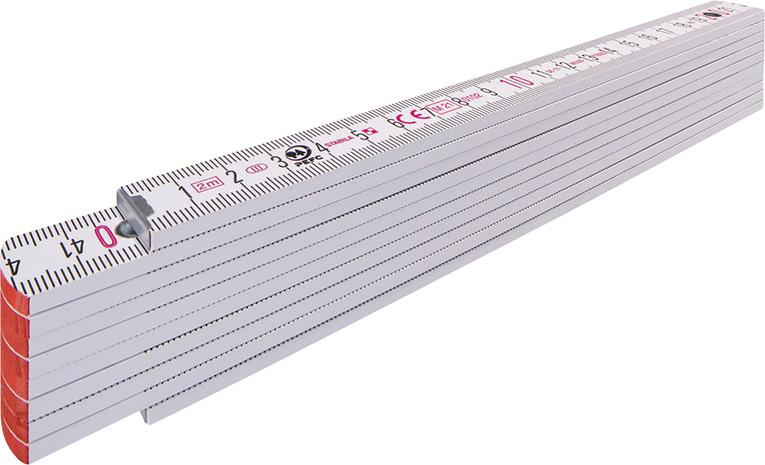 Gliedermaßstab Buche 2mx16mm weiss Typ 1707 Stabila