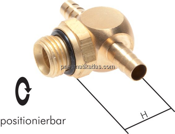 Exemplarische Darstellung: Schwenkbare T-Stecknipp