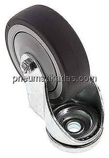 Apparaterolle, Rückenloch 10,2 mm, Lenkrolle, 75mm