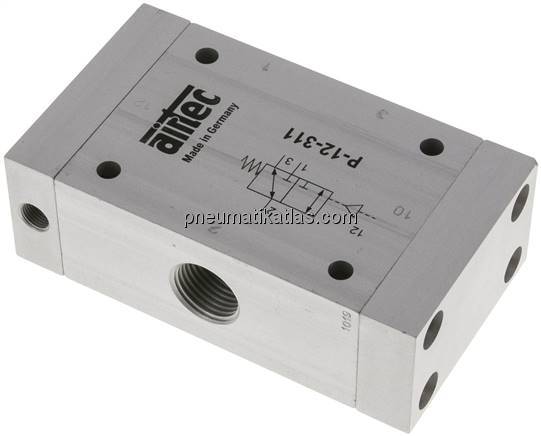 3/2-Wege Pneumatikventil, G 1/2", Feder (NC/NO), ATEX-Zulassung