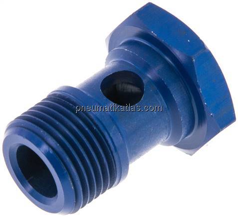 Hohlschraube, 1-fach G 3/8"-25mm, Aluminium