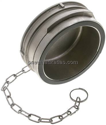 Guillemin-Verschluss mit Verriegelung, Edelstahl, 4" (Dichtfläche 121 mm)