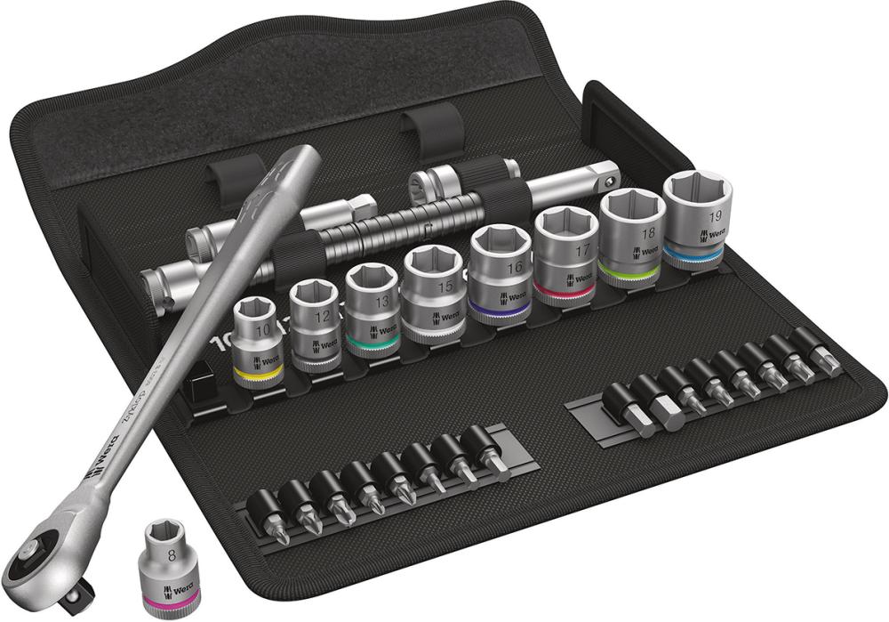 Steckschlüssel-Garnitur 3/8" ZYKLOP push 29-teilig Wera