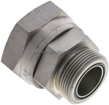 ORFS-Verschraubung UN 2"-12(IG)-UN 1-11/16"-12(AG)