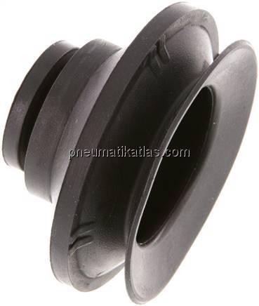 Balgsauger, 1,5-fach, P-Serie, Ø 53x12mm, CR (50A), schwarz