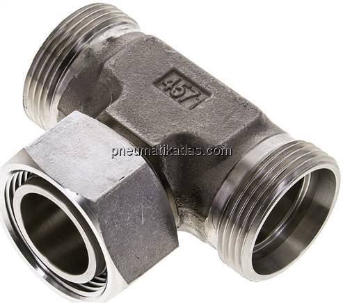 Einstellb. T-Schneidringverschraubung 28 L (M36x2), ohne Mutter & Schneidring, 1