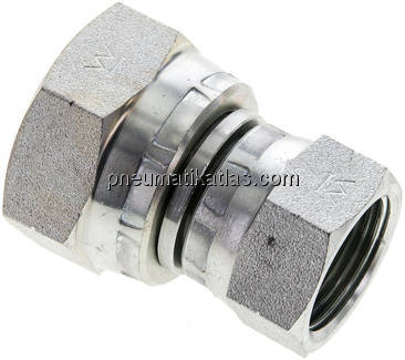 Gerader Verbinder 60°-Konus, G 1"-G 3/4", Stahl verzinkt