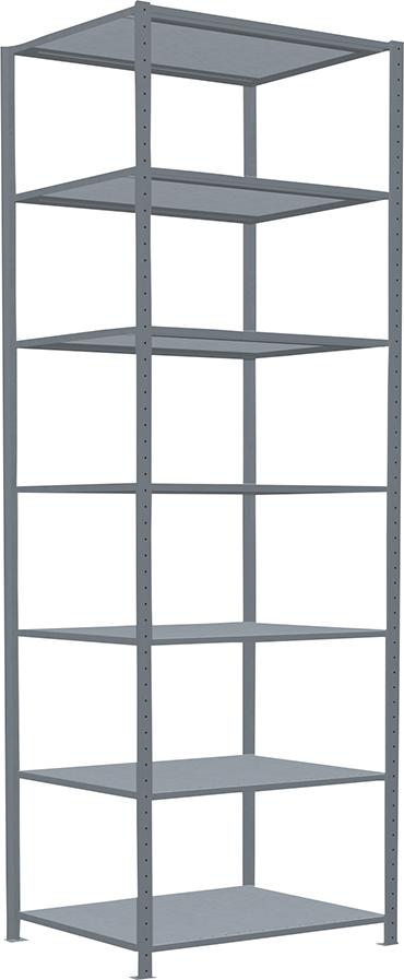 Steckregal B1000xT800xH3000 mm Grundfeld 7 Böden vzk Fachlast 250kg