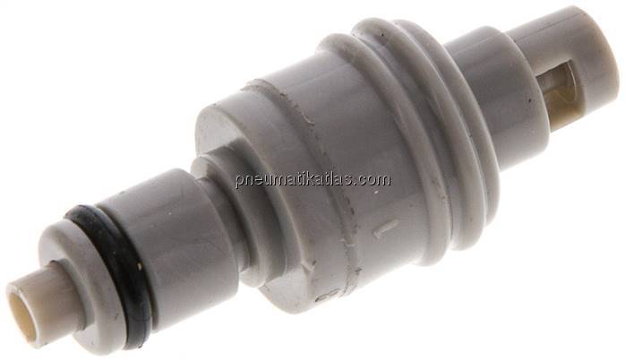 Kupplungsstecker (MC) mit Schlauchtülle, Polypropylen (grau)