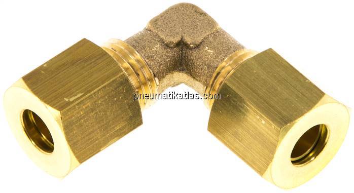 Winkel-Klemmringverschraubung 6 (M10x1)mm, Messing