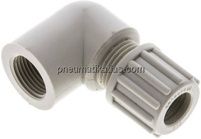 Winkel-Aufschraubverschraubung G 3/8"-12x10mm, Polypropylen