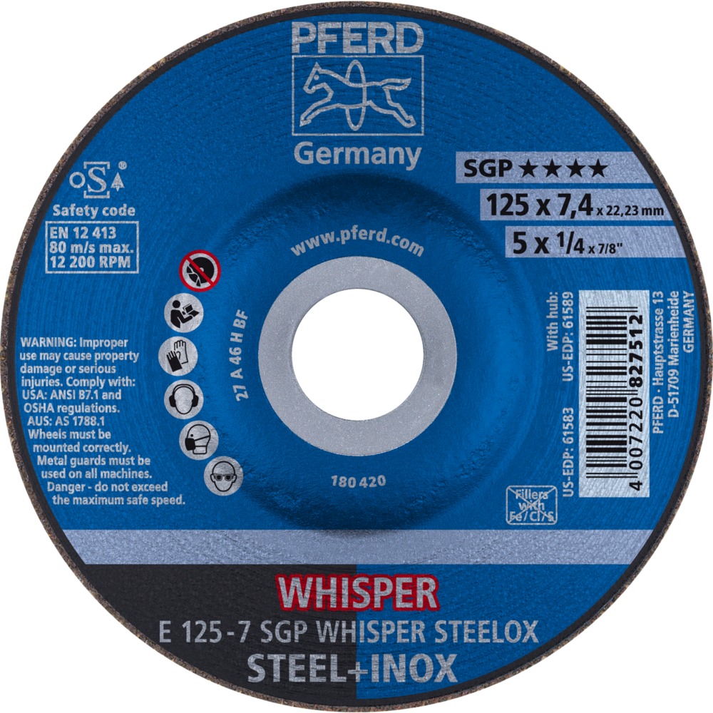 Schruppscheiben E 125-7 SGP WHISPER STEELOX