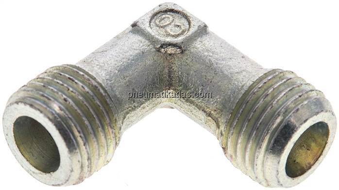 Winkel-Schneidringverschraubung 6 S (M14x1,5), ohne Mutter & Schneidring, Stahl 