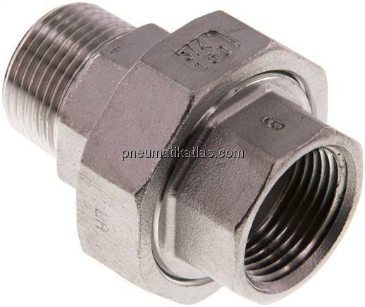 Verschraubung kon. dichtend, NPT 3/4"/NPT 3/4" (IG/AG)