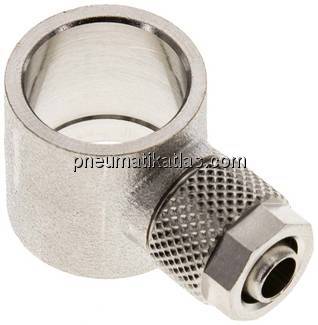 Verschraubung, L-Ringstück G 3/8"-8x6mm, Messing vernickelt