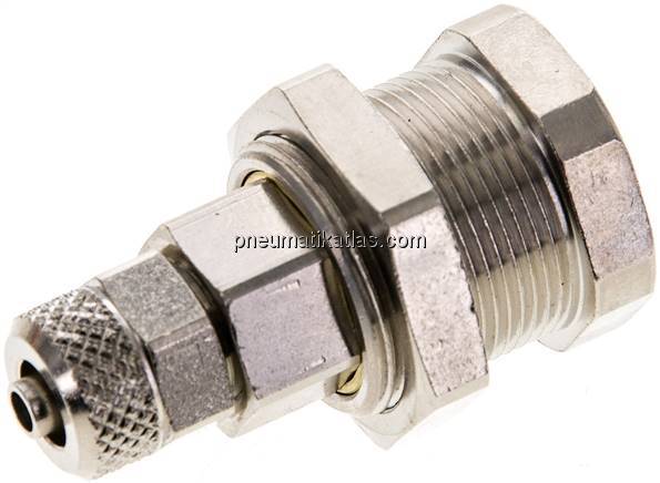 Abreißkupplungsdose (NW5) 6x4mm Schlauch, Messing vernickelt