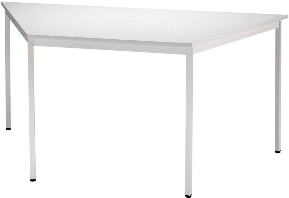 Trapeztisch lichtgrau