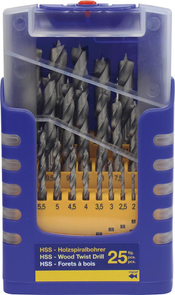 Holzspiralbohrer HS Set 25-tlg. 1 - 13mm FISCH